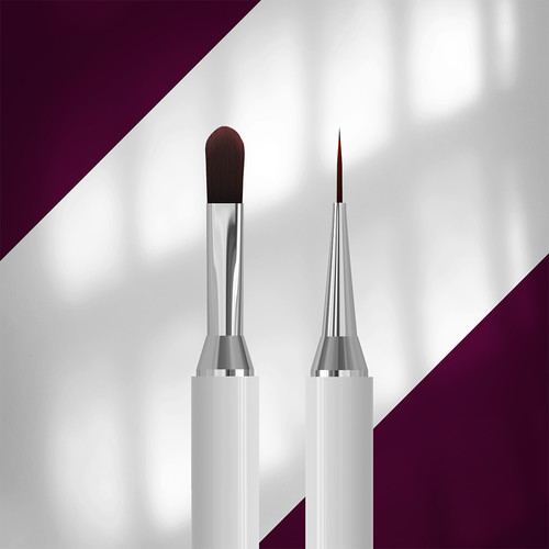 Dubbelzijdige kwast Staleks Exclusive voor gel 11 mm/ liner 12 mm (NBX-06/11) - Фото №2
