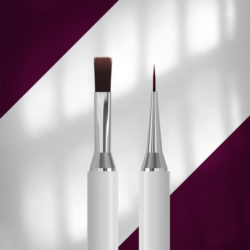 Dubbelzijdige kwast Staleks Exclusive voor gel 10 mm / liner 10 mm (NBX-08/03) - Фото №2