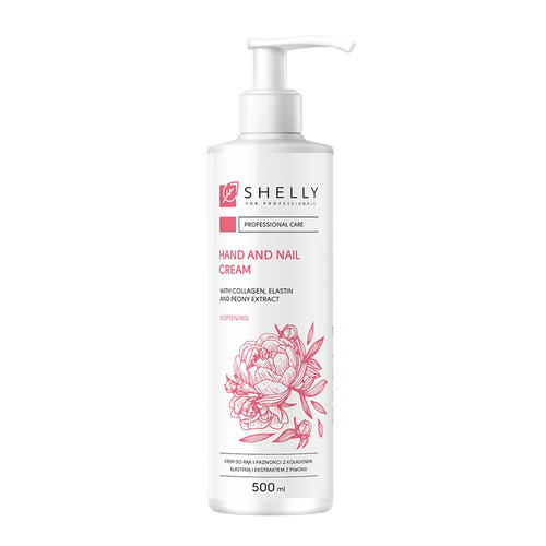 Shelly Hand- en Nagelcrème met collageen en pioenroos voor een gladde huid 500 ml - Фото №1