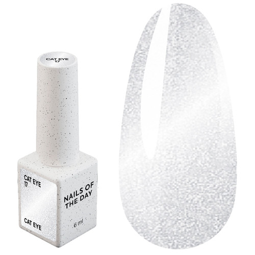 Gellak NAILSOFTHEDAY CAT EYE 17 zilver 6 ml - Фото №1