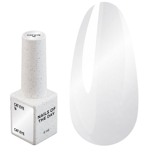 Gellak NAILSOFTHEDAY CAT EYE 16 doorschijnend grijs 6 ml - Фото №1