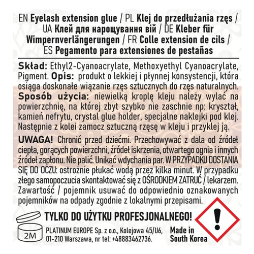 Wimpernkleber PLATINUM Sunrise 5 ml - Фото №2