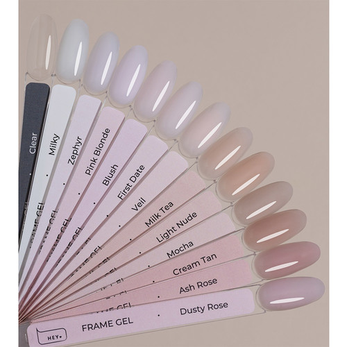 Aufbaugel HEYLOVE Frame Gel Ash Rose mit Pumpspender, 30 ml - Фото №4