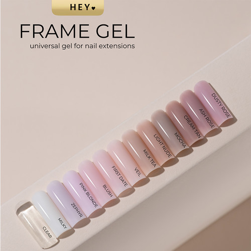Aufbaugel HEYLOVE Frame Gel Blush mit Pumpspender, 30 ml - Фото №4