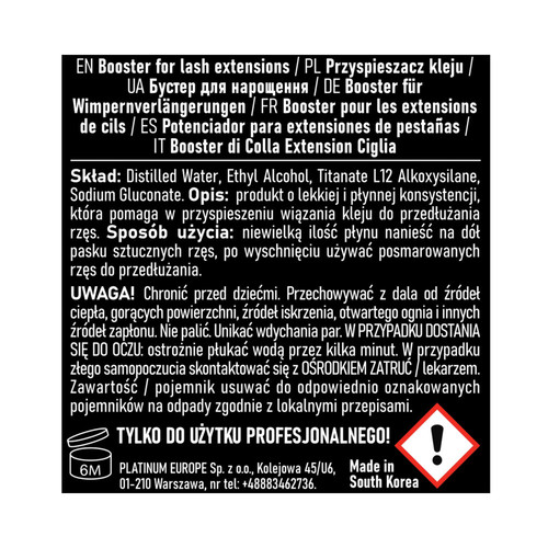 Wimpernkleber-Booster mit Mangoduft PLATINUM 15 ml - Фото №4