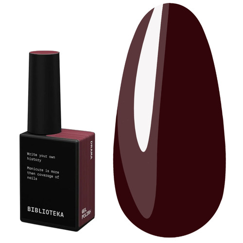 Gellak BIBLIOTEKA STATEMENT 27 Drama bordeauxrood 10 ml - Фото №1