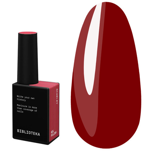 Gellak BIBLIOTEKA RED SPECTRUM 43 Scarlet warm rijk rood 10 ml - Фото №1