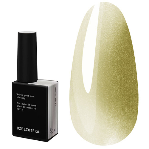 Gellak BIBLIOTEKA CAT EYE RAYS 10 Solar glow warm goudkleurig 10 ml - Фото №1