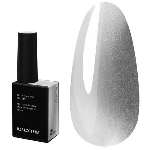 Gellak BIBLIOTEKA CAT EYE RAYS 16 Eclipse zilvergrijs 10 ml - Фото №1