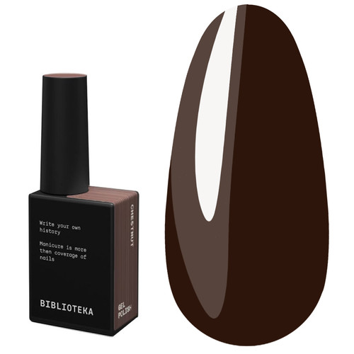 Gellak BIBLIOTEKA MONO BROWN 38 Chestnut rijk bruin 10 ml - Фото №1