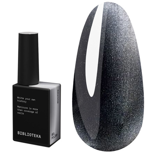 Gellak BIBLIOTEKA CAT EYE NIGHT RAYS 02 Shadow donkergrijs 10 ml - Фото №1