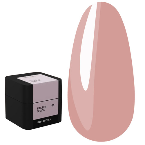 Gel for extensions BIBLIOTEKA Builder gel FILTER 01 Shade 15 ml - Фото №1