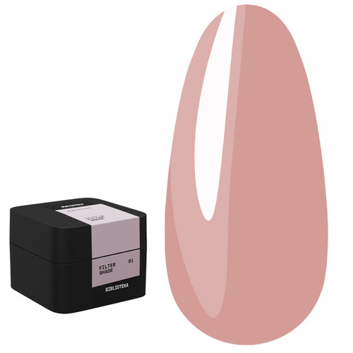 Gel for extensions BIBLIOTEKA Builder gel FILTER 01 Shade 30 ml - Фото №1