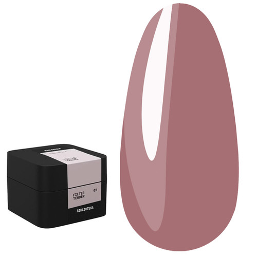 Gel for extensions BIBLIOTEKA Builder gel FILTER 02 Tender 30 ml - Фото №1