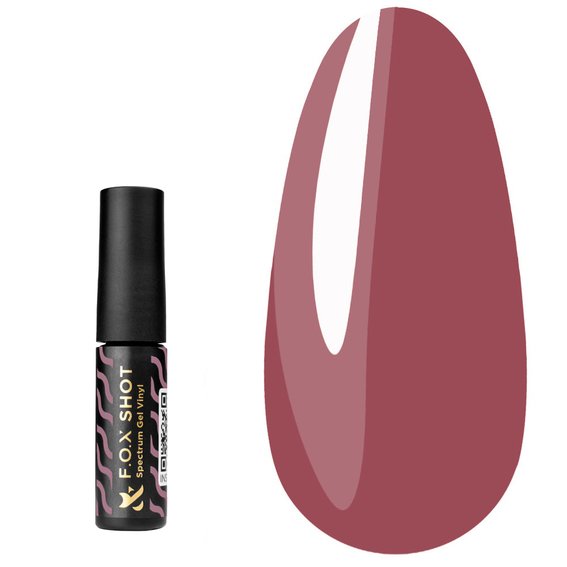 Гель-лак F.O.X SHOT Spectrum Gel Vinyl 050 пастельный темно-розовый 5 г - Фото №1