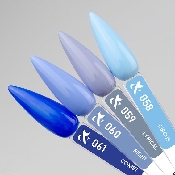 Gel polish FOX SHOT Spectrum Gel Vinyl №059 pastel gray-blue 5 g - Фото №3