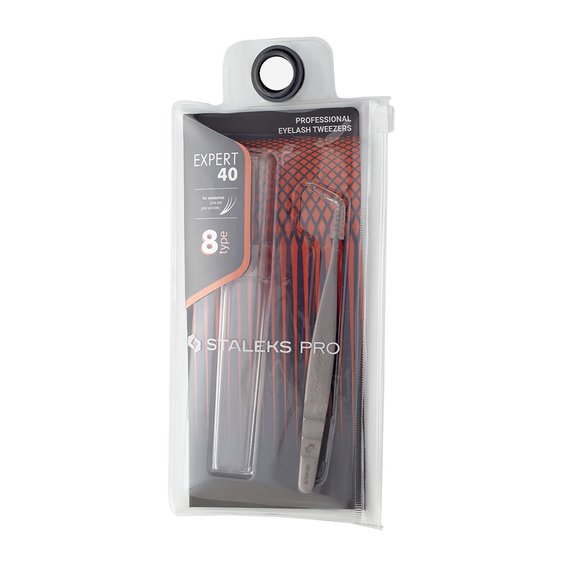 Wimpernpinzette Staleks Pro EXPERT 40 TYP 8 (Schuh, 85') - Фото №3