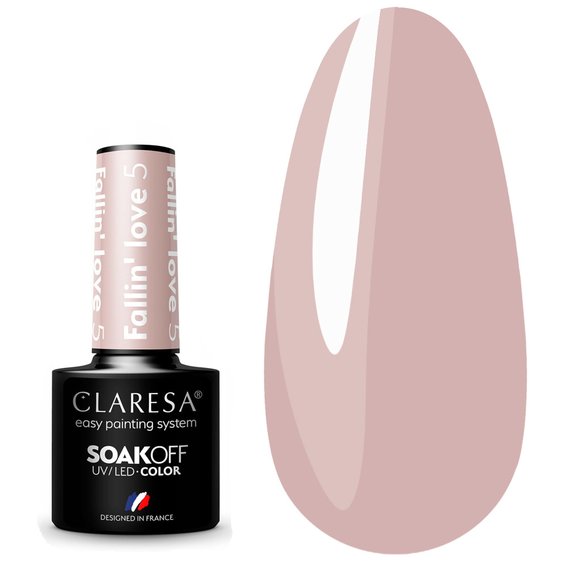 Claresa FALLIN LOVE 5 hybride nagellak roze as, 5 ml