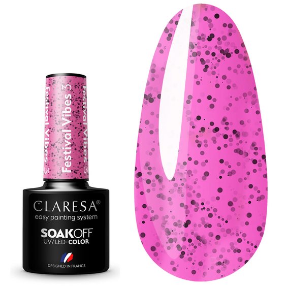 Claresa FESTIVAL VIBES 3 Crimson Hybrid nagellak, 5 ml
