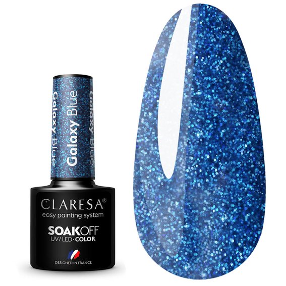 Лак для ногтей Claresa GALAXY гибридный синий, 5г