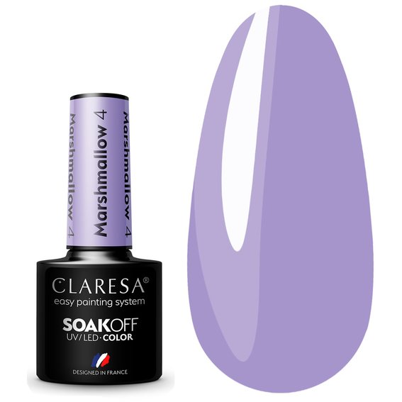 Claresa MARSHMALLOW 4 pastel lila hybride nagellak, 5 ml