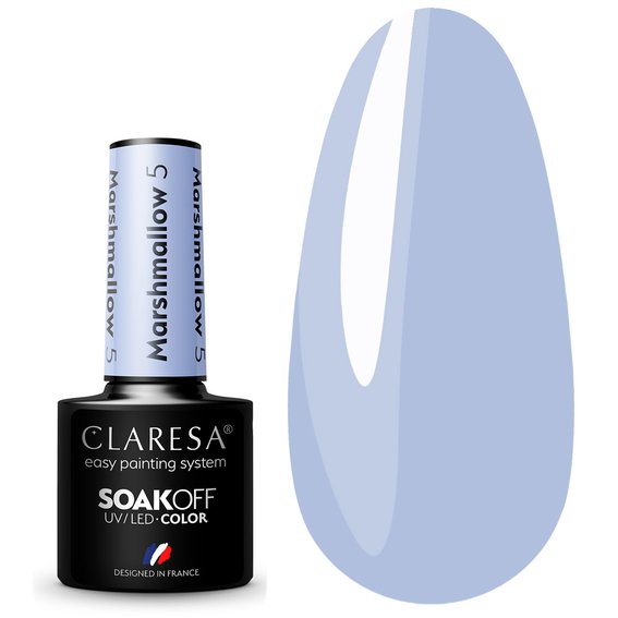 Claresa MARSHMALLOW 5 hybride nagellak, korenbloemblauw, 5 ml