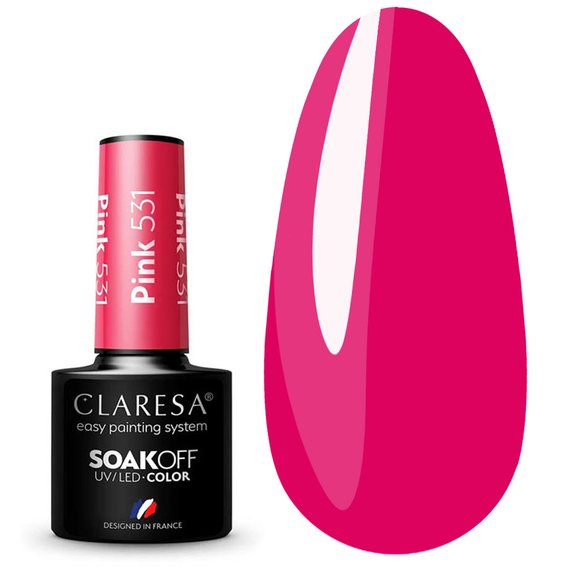 Claresa Hybrid Nagellack PINK 531 helle Kirsche, 5g