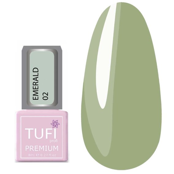 Gellack TUFI profi PREMIUM Emerald №02 Sprout 8ml (0102519) - Фото №1