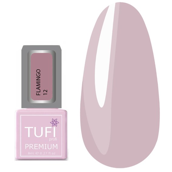 Gel polish TUFI profi  PREMIUM Flamingo 12 Sakura 8ml (0121303) - Фото №1
