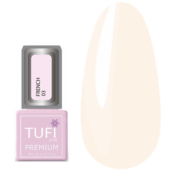 TUFI profi PREMIUM French hybride nagellak 03 Perzikbloesem 8ml (0102539) - Фото №1