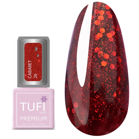 Hybride vernis TUFI profi PREMIUM Cabaret 26 Splendor 8ml (0102581) - Фото №1