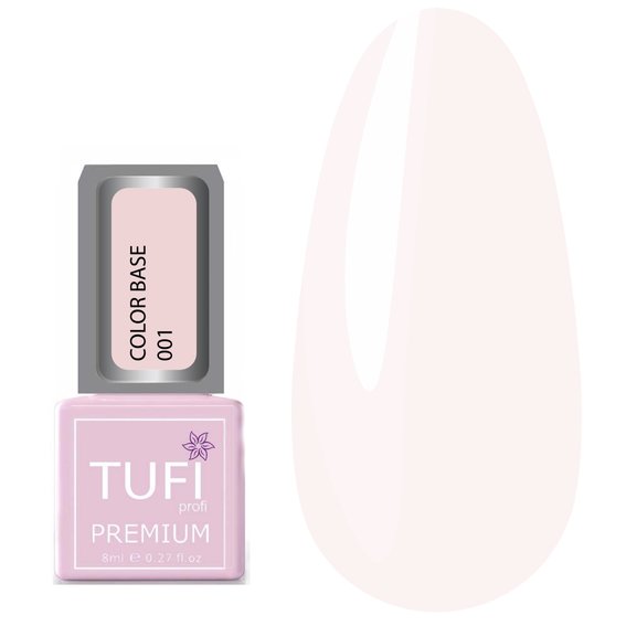 TUFI profi PREMIUM Color Base 001 Roze wolk 8 ml (0103699) - Фото №1