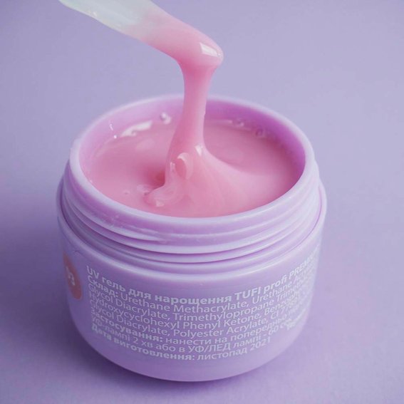 UV Builder Gel TUFI profi PREMIUM GEL 03 Frans roze 15 g (0105930) - Фото №2