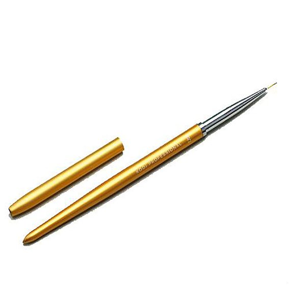 Kodi Nail Art Brush Goudkleur 00/3 (stapel: nylon, metalen handvat, acryl) - Фото №2