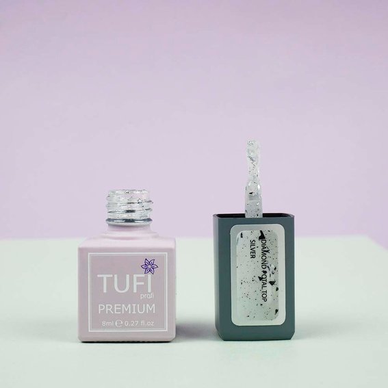 Hybride Top TUFI profi PREMIUM Diamond Potal met zilveren potal en glans 8 ml (0125765) - Фото №3