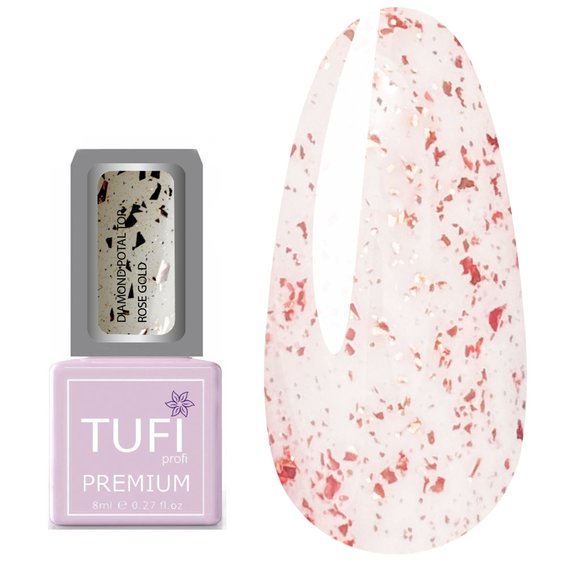 Hybride Top TUFI profi PREMIUM Dimond Potal met potal en roségouden glans 8 ml (0125774) - Фото №1