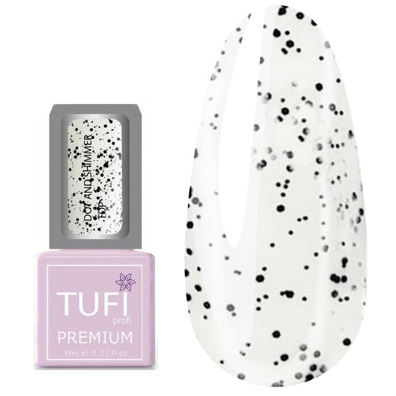 Top TUFI profi PREMIUM Dot and Shimmer transparent - Фото №2