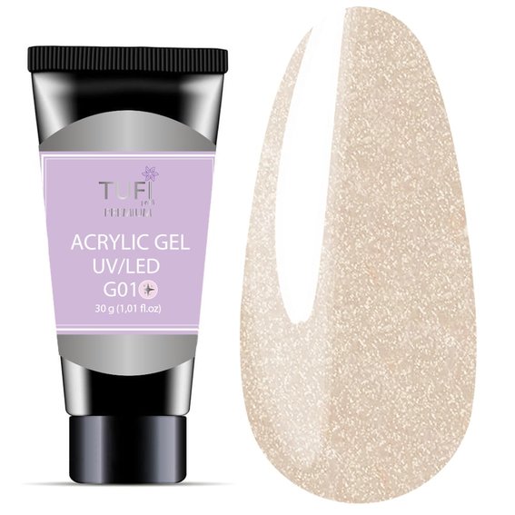 Акрил-гель TUFI profi PREMIUM G01 shine crystal 30 г (0133974) - Фото №1