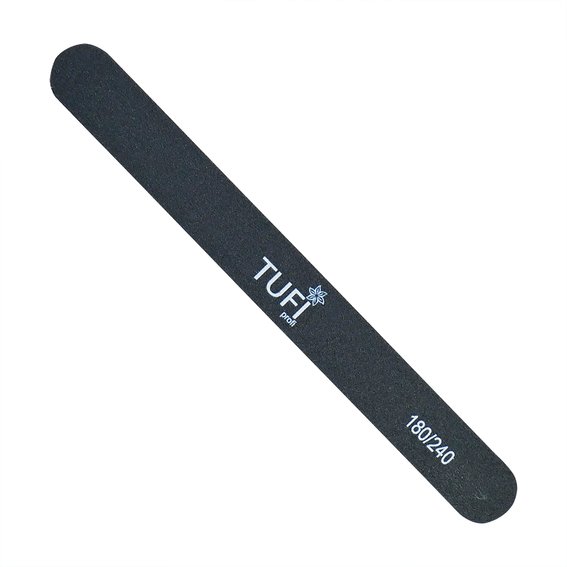 Nagelvijl TUFI profi PREMIUM recht zwart 180/240, 17,8 cm 1 st (0122191) - Фото №1