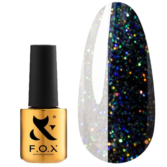 FOX Top Blaze hybride top kleur top 7 ml 001 transparant "glitter" met blauwe, rode en groene vlekken - Фото №1
