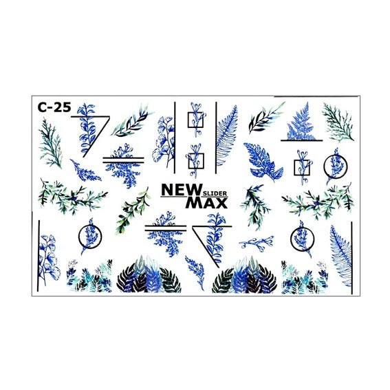 Crystaloff slider C-25 bloemen water decals
