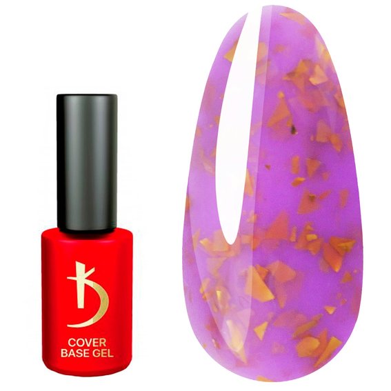 Camouflage base coat Kodi Cover Base Gel Flake 07 purple with gold potal 7ml