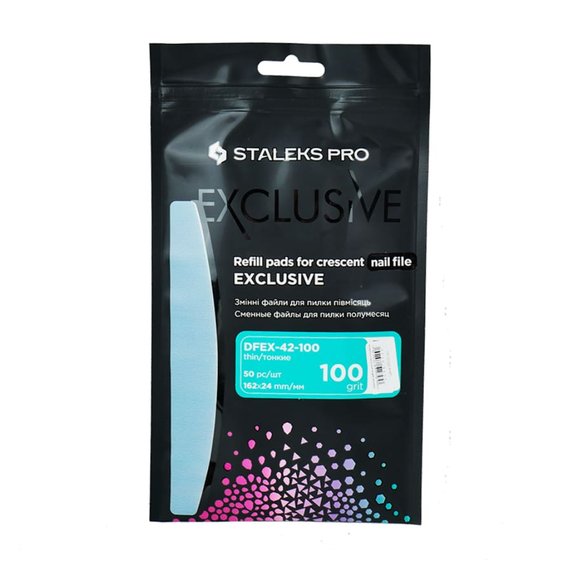 Set vervangende punten voor de Staleks Pro EXCLUSIVE 42 halvemaanvijl, korrel 100 (50 stuks)