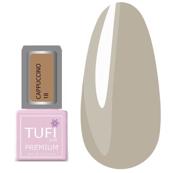 TUFI profi PREMIUM hybride nagellak Cappuccino 18 Tarwe 8 ml (0121246) - Фото №1