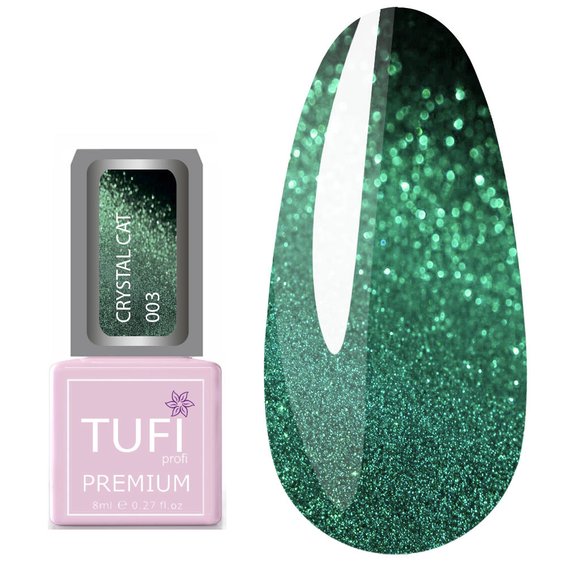 TUFI profi PREMIUM hybride nagellak Crystal Cat 03 Sapphire 8 ml (0100510) - Фото №1