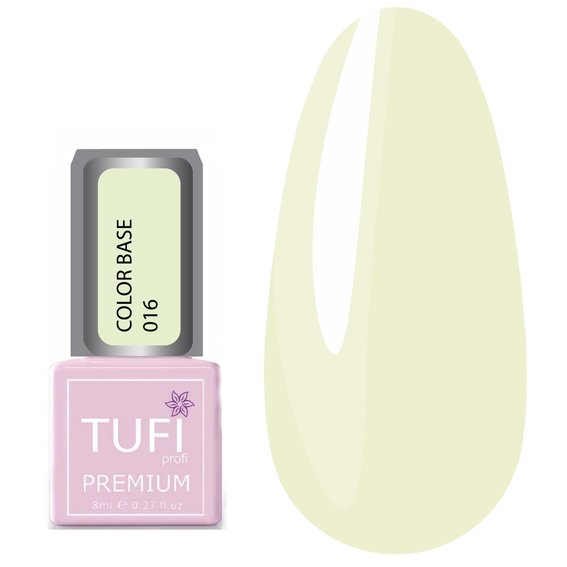 TUFI profi PREMIUM Color Base 016 Transluzent Blassgelb 8 ml - Фото №1