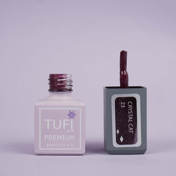 TUFI profi PREMIUM hybride nagellak Crystal Cat 23 Sangria 8 ml (0173914) - Фото №4
