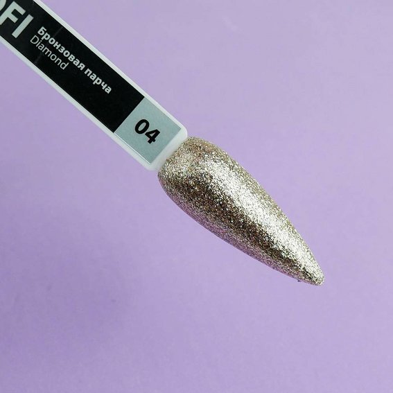 TUFI profi PREMIUM Diamond 04 Glitter Bruin Hybride Vernis 8 ml (0103035) - Фото №3