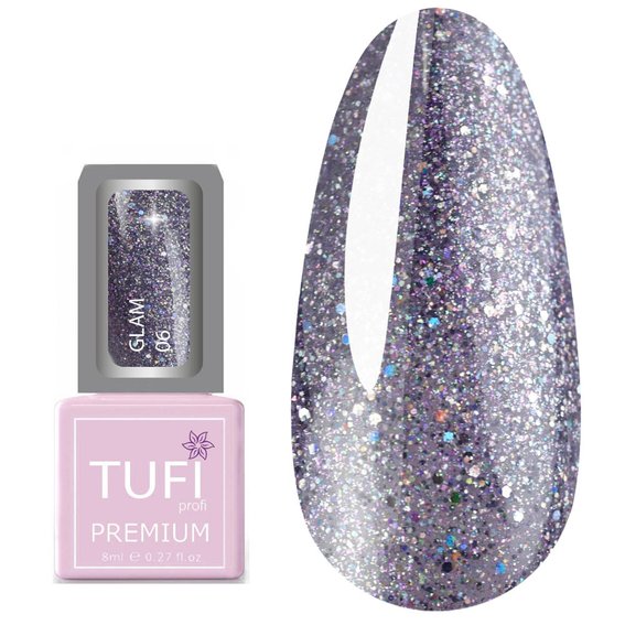 Hybride lak TUFI profi PREMIUM Glam 06 Junona 8 ml (0121686) - Фото №1