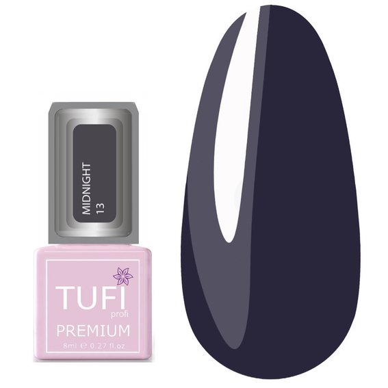 TUFI profi PREMIUM hybride nagellak Midnight 13 Koude bloem van Veronica 8 ml (0102631) - Фото №1